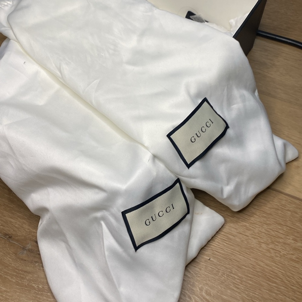 Gucci Suede Kid Scamosciato shoes 35 (5) GG logo crystal pink with box - Picture 8 of 8